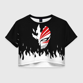 Женская футболка Crop-top 3D с принтом BLEACH (НА СПИНЕ) | БЛИЧ , 100% полиэстер | круглая горловина, длина футболки до линии талии, рукава с отворотами | anime | bleach | fire | form | heroes | ichigo | manga | аниме | блич | броня | герои | ичиго | костюм | манга | огонь