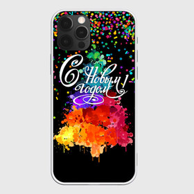 Чехол для iPhone 12 Pro Max с принтом Ёлка , Силикон |  | брызги | верховный | дизайнерская | ёлка | ель | зима | искусство | картинка | кляксы | краски | круто | лучший | мода | молодёжная | новый год | подарок | поздравление | праздник | радуга | рисунок