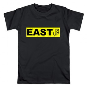 Мужская футболка хлопок с принтом East is Up (TOP) , 100% хлопок | прямой крой, круглый вырез горловины, длина до линии бедер, слегка спущенное плечо. | Тематика изображения на принте: 