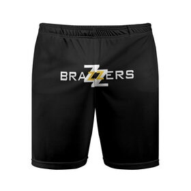 Мужские шорты 3D спортивные с принтом BRAZZERS ,  |  | Тематика изображения на принте: 