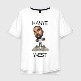 Мужская футболка хлопок Oversize с принтом Kanye West , 100% хлопок | свободный крой, круглый ворот, “спинка” длиннее передней части | kanye west | music | rap | yeezus | кэнье | музыка | рэп