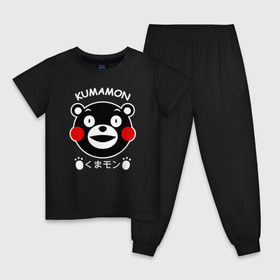 Детская пижама хлопок с принтом KUMAMON , 100% хлопок |  брюки и футболка прямого кроя, без карманов, на брюках мягкая резинка на поясе и по низу штанин
 | Тематика изображения на принте: japanese | kumamon | kumamoto | аниме | игрушка | кумамон | кумамото сапурайдзу | персонаж | талисман | япония