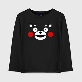 Детский лонгслив хлопок с принтом KUMAMON , 100% хлопок | круглый вырез горловины, полуприлегающий силуэт, длина до линии бедер | japanese | kumamon | kumamoto | аниме | игрушка | кумамон | кумамото сапурайдзу | персонаж | талисман | япония