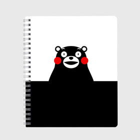 Тетрадь с принтом KUMAMON , 100% бумага | 48 листов, плотность листов — 60 г/м2, плотность картонной обложки — 250 г/м2. Листы скреплены сбоку удобной пружинной спиралью. Уголки страниц и обложки скругленные. Цвет линий — светло-серый
 | japanese | kumamon | kumamoto | аниме | игрушка | кумамон | кумамото сапурайдзу | персонаж | талисман | япония