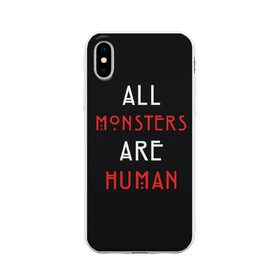 Чехол для iPhone X матовый с принтом All Monsters Are Human , Силикон | Печать на задней стороне чехла, без боковой панели | all | american | are | horror | humans | monstars | series | story | американская | все | история | люди | монстры | сериал | сериалы | ужасов | ужасы