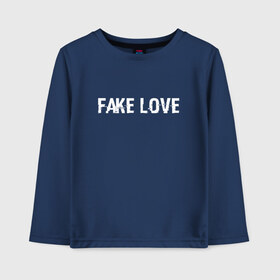 Детский лонгслив хлопок с принтом FAKE LOVE , 100% хлопок | круглый вырез горловины, полуприлегающий силуэт, длина до линии бедер | bangtan boys | beyond the scene | bts | fake love | k pop | music | арэм | ви | джей хоуп | джин | музыка | сюга | чимин | чонгук