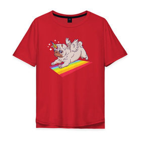 Мужская футболка хлопок Oversize с принтом Мопс , 100% хлопок | свободный крой, круглый ворот, “спинка” длиннее передней части | pug | pugs | единорог | женская | женские | мопс | мопс единорог | мопсы | радуга | с мопсом