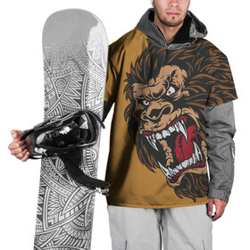 Накидка на куртку 3D с принтом Forest Yeti , 100% полиэстер |  | beast | gorilla | monster | горилла | животное | йети | монстр