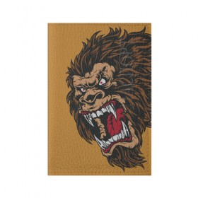 Обложка для паспорта матовая кожа с принтом Forest Yeti , натуральная матовая кожа | размер 19,3 х 13,7 см; прозрачные пластиковые крепления | beast | gorilla | monster | горилла | животное | йети | монстр