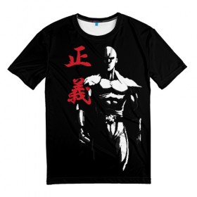 Мужская футболка 3D с принтом ok hero , 100% полиэфир | прямой крой, круглый вырез горловины, длина до линии бедер | one | punchm anime | аниме | ванпанч