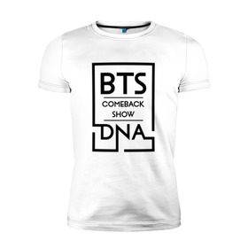 Мужская футболка премиум с принтом BTS DNA , 92% хлопок, 8% лайкра | приталенный силуэт, круглый вырез ворота, длина до линии бедра, короткий рукав | bangtan boys | beyond the scene | bts | comeback show | dna | k pop | music | арэм | ви | джей хоуп | джин | музыка | сюга | чимин | чонгук