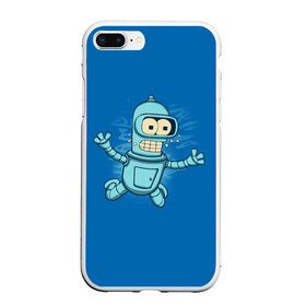 Чехол для iPhone 7Plus/8 Plus матовый с принтом Bender Nevermind , Силикон | Область печати: задняя сторона чехла, без боковых панелей | bender | futurama | mult | nevermind | nirvana | simpsons | zoidberg | бендер | зойдберг | мульт | мультик | мультфильм | симпсоны | футурама