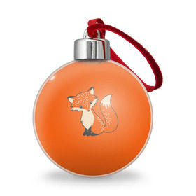 Ёлочный шар с принтом Лисичка , Пластик | Диаметр: 77 мм | fox | foxes | ginger | orange | tail | лапки | лис | лиса | лисичка | лисички | лисы | оранжевый | рыжая | рыжий | хвост