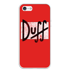 Чехол для iPhone 5/5S матовый с принтом Duff Beer , Силикон | Область печати: задняя сторона чехла, без боковых панелей | beer | donut | duff | fun | homer | joke | simpson | simpsons | гомер | дафф | пончик | прикол | приколы | симпсон | симпсоны