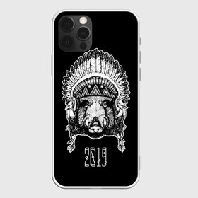 Чехол для iPhone 12 Pro Max с принтом Кабан 2019 , Силикон |  | Тематика изображения на принте: верховный | вождь | год | голова | дикий | животные | индеец | ирокез | к | кабан | клыки | круто | лидер | лучший | мода | молодёжная | новый год | подарок | поздравление | поросенок | праздник | рисунок