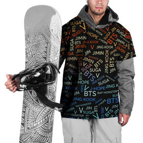 Накидка на куртку 3D с принтом BTS , 100% полиэстер |  | Тематика изображения на принте: bangtan boys | beyond the scene | bts | k pop | music | арэм | ви | джей хоуп | джин | музыка | состав | сюга | чимин | чонгук