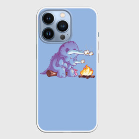 Чехол для iPhone 13 Pro с принтом Трицератопс у Костра ,  |  | dino | dinosaur | fire | flame | park | world | динозавр | динозавры | костер | мир | огонь | парк | периода | трицератопс | трицератопсы | юрского