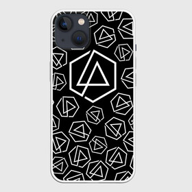 Чехол для iPhone 13 с принтом LINKIN PARK PATTERN ,  |  | alteranative rock | chester bennington | linkin park | logo | mike shinoda | music | rap | rock | альтернативный рок | группа | лого | музыка | реп | рок