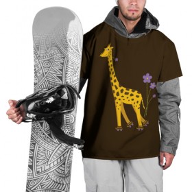 Накидка на куртку 3D с принтом Жираф на Роликах , 100% полиэстер |  | Тематика изображения на принте: 
