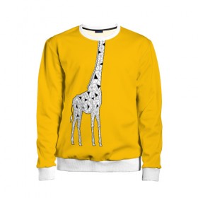 Детский свитшот 3D с принтом Я Жираф , 100% полиэстер | свободная посадка, прямой крой, мягкая тканевая резинка на рукавах и понизу свитшота | animal | desert | giraffe | long | pattern | skin | tall | высокий | длинная | животное | животные | жираф | жирафы | пустыня | узор | шея