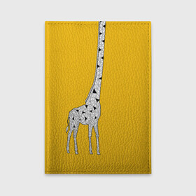 Обложка для автодокументов с принтом Я Жираф , натуральная кожа |  размер 19,9*13 см; внутри 4 больших “конверта” для документов и один маленький отдел — туда идеально встанут права | animal | desert | giraffe | long | pattern | skin | tall | высокий | длинная | животное | животные | жираф | жирафы | пустыня | узор | шея