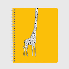 Тетрадь с принтом Я Жираф , 100% бумага | 48 листов, плотность листов — 60 г/м2, плотность картонной обложки — 250 г/м2. Листы скреплены сбоку удобной пружинной спиралью. Уголки страниц и обложки скругленные. Цвет линий — светло-серый
 | animal | desert | giraffe | long | pattern | skin | tall | высокий | длинная | животное | животные | жираф | жирафы | пустыня | узор | шея