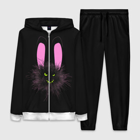 Женский костюм 3D с принтом Мрачный Зайчик ,  |  | creepy | ear | ears | rabbit | rabbits | scary | spooky | жуткий | зайцы | зайчик | зайчики | заяц | кролик | кролики | мрачный | страшный | ухо | уши | ушки