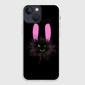 Чехол для iPhone 13 mini с принтом Мрачный Зайчик ,  |  | creepy | ear | ears | rabbit | rabbits | scary | spooky | жуткий | зайцы | зайчик | зайчики | заяц | кролик | кролики | мрачный | страшный | ухо | уши | ушки