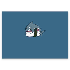 Поздравительная открытка с принтом Суши , 100% бумага | плотность бумаги 280 г/м2, матовая, на обратной стороне линовка и место для марки
 | fish | fishes | lake | ocean | river | sea | sushi | water | вода | море | озеро | океан | раба | река | ролл | роллы | рыбка | рыбки | рыбы | суши
