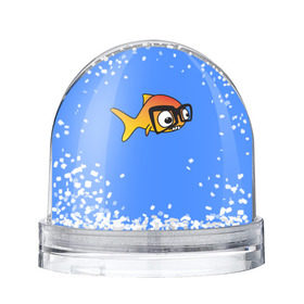 Водяной шар с принтом Nerd Fish , Пластик | Изображение внутри шара печатается на глянцевой фотобумаге с двух сторон | Тематика изображения на принте: 