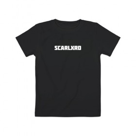Детская футболка хлопок с принтом Scarlxrd (8) , 100% хлопок | круглый вырез горловины, полуприлегающий силуэт, длина до линии бедер | 