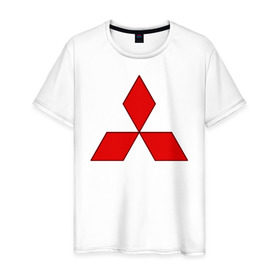 Мужская футболка хлопок с принтом Mitsubishi shine , 100% хлопок | прямой крой, круглый вырез горловины, длина до линии бедер, слегка спущенное плечо. | Тематика изображения на принте: mitsubishi | митсубиси