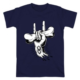 Мужская футболка хлопок с принтом Hands Rock , 100% хлопок | прямой крой, круглый вырез горловины, длина до линии бедер, слегка спущенное плечо. | Тематика изображения на принте: rock | иллюстрация | полосы | рисунок | рок | руки | хипстер