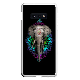 Чехол для Samsung S10E с принтом Индийский Слон , Силикон | Область печати: задняя сторона чехла, без боковых панелей | africa | elephant | elephants | india | ornament | pattern | skin | tusks | африка | бивни | индия | кожа | орнамент | слон | слоненок | слоник | слоники | слоны | слонята | узор | хобот