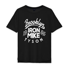 Мужская футболка хлопок Oversize с принтом Myke Tyson , 100% хлопок | свободный крой, круглый ворот, “спинка” длиннее передней части | 