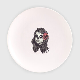 Тарелка с принтом Mexican girl , фарфор | диаметр - 210 мм
диаметр для нанесения принта - 120 мм | девушка | зомби | мексика | паутина | роза | тату | хэллоуин | череп