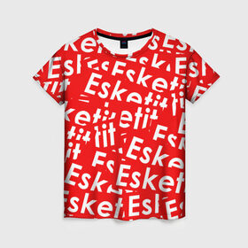 Женская футболка 3D с принтом ESKETIT , 100% полиэфир ( синтетическое хлопкоподобное полотно) | прямой крой, круглый вырез горловины, длина до линии бедер | esketit | gucci gang | lil pump | pattern | гуччи ганг | лил памп