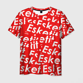 Мужская футболка 3D с принтом ESKETIT , 100% полиэфир | прямой крой, круглый вырез горловины, длина до линии бедер | Тематика изображения на принте: esketit | gucci gang | lil pump | pattern | гуччи ганг | лил памп