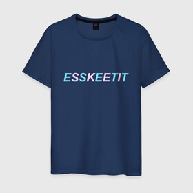 Мужская футболка хлопок с принтом ESSKEETIT , 100% хлопок | прямой крой, круглый вырез горловины, длина до линии бедер, слегка спущенное плечо. | esskeetit | lil pump | music | rap | газзи гарсия | музыка | рэп | эщкере