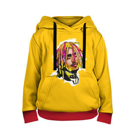 Детская толстовка 3D с принтом Lil Pump , 100% полиэстер | двухслойный капюшон со шнурком для регулировки, мягкие манжеты на рукавах и по низу толстовки, спереди карман-кенгуру с мягким внутренним слоем | drumtick | elementary | esketit | esskeetit | gang | garcia | gazzy | gucci | guccigang | jetski | pump | rap | trap | usa | газзи | гарсия | лил | памп | рэп | сша | трап | эщкере