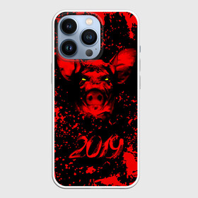 Чехол для iPhone 13 Pro с принтом Красный поросенок ,  |  | 2019 | боров | брызги | веселье | взгляд | год | домашнее | животное | капли | красный | кровь | подарок | поздравление | поросенок | праздник | радость | рождество | с новым годом | свинья