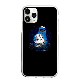 Чехол для iPhone 11 Pro Max матовый с принтом Cookie monster , Силикон |  | cookie | cookiemonster | delicious | eat | monster | yummy | еда | куки | кукимонстр | монстр | печенье | сладости | улица | улицасезам