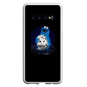 Чехол для Samsung Galaxy S10 с принтом Cookie monster , Силикон | Область печати: задняя сторона чехла, без боковых панелей | cookie | cookiemonster | delicious | eat | monster | yummy | еда | куки | кукимонстр | монстр | печенье | сладости | улица | улицасезам