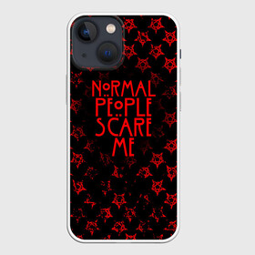 Чехол для iPhone 13 mini с принтом NORMAL PEOPLE SCARE ME ,  |  | ahs | american horror story | normal people scare me | американская история ужасов | нормальные люди пугают меня | сериал