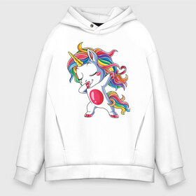 Мужское худи Oversize хлопок с принтом Dabbing Unicorn , френч-терри — 70% хлопок, 30% полиэстер. Мягкий теплый начес внутри —100% хлопок | боковые карманы, эластичные манжеты и нижняя кромка, капюшон на магнитной кнопке | dab | dab единорог | dabbing unicorn | unicorn | единорог радуга | краски | прикольные картинки | радуга | радужные краски | радужный единорог