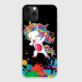 Чехол для iPhone 12 Pro Max с принтом Радужный единорог , Силикон |  | dab | dab единорог | dabbing unicorn | unicorn | брызги красок | единорог радуга | краски | прикольные картинки | радуга | радужные краски | радужный единорог