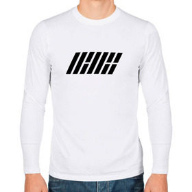 Мужской лонгслив хлопок с принтом iKON logo , 100% хлопок |  | ikon | k pop | return | айкон