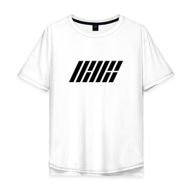 Мужская футболка хлопок Oversize с принтом iKON logo , 100% хлопок | свободный крой, круглый ворот, “спинка” длиннее передней части | ikon | k pop | return | айкон