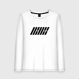 Женский лонгслив хлопок с принтом iKON logo , 100% хлопок |  | ikon | k pop | return | айкон