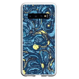 Чехол для Samsung Galaxy S10 с принтом Ван Гог Звездная Ночь , Силикон | Область печати: задняя сторона чехла, без боковых панелей | вангог | живопись | искусство | картина | краска | синий | художник